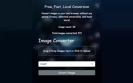 Ultimate Image Converter  from Chrome web store to be run with OffiDocs Chromium online