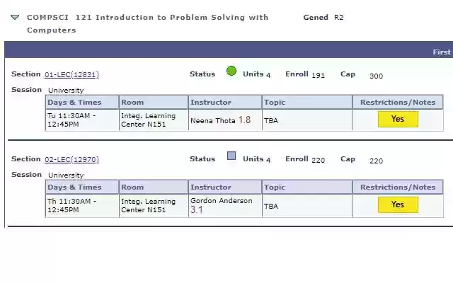 UMass Professor Ratings  from Chrome web store to be run with OffiDocs Chromium online