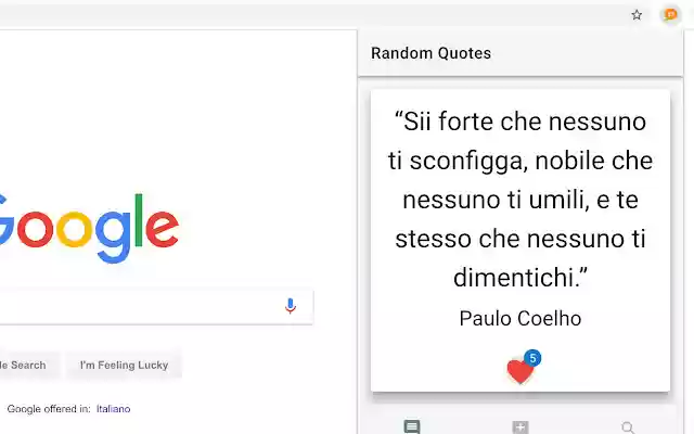 Una citazione a caso from Chrome web store to be run with OffiDocs Chromium online Una citazione a caso from Chrome web store to be run with OffiDocs Chromium online