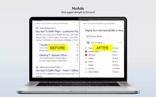 UnAds  from Chrome web store to be run with OffiDocs Chromium online