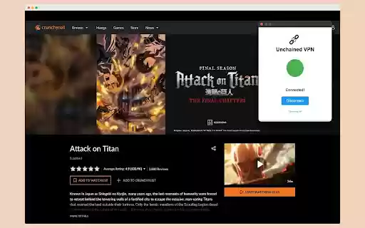 Unchained dVPN  from Chrome web store to be run with OffiDocs Chromium online