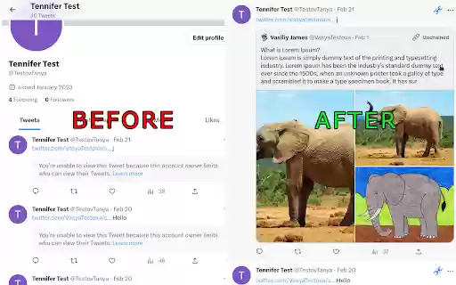 Unchain Twitter  from Chrome web store to be run with OffiDocs Chromium online