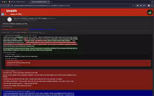 Unddit (Undelete Reddit)  from Chrome web store to be run with OffiDocs Chromium online