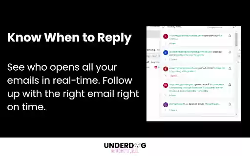 Underdog Email Templates and Tracking  from Chrome web store to be run with OffiDocs Chromium online