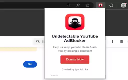 Undetectable Youtube AdBlocker  from Chrome web store to be run with OffiDocs Chromium online