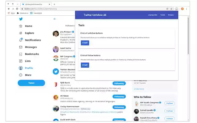 Unfollow all followers for Twitter from Chrome web store to be run with OffiDocs Chromium online Unfollow all followers for Twitter from Chrome web store to be run with OffiDocs Chromium online