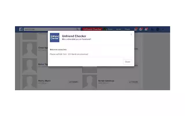 Unfriend Checker  from Chrome web store to be run with OffiDocs Chromium online