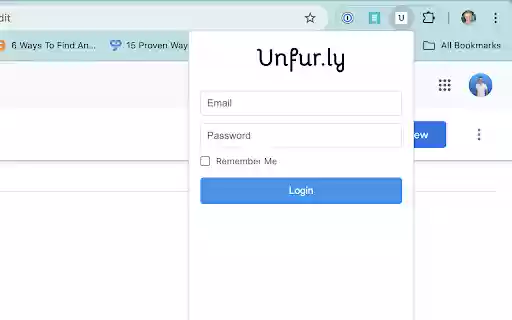 Unfur.ly URL Shortener  from Chrome web store to be run with OffiDocs Chromium online