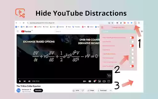 UnHook YouTube  from Chrome web store to be run with OffiDocs Chromium online