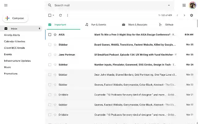 Unicorny Gmail  from Chrome web store to be run with OffiDocs Chromium online