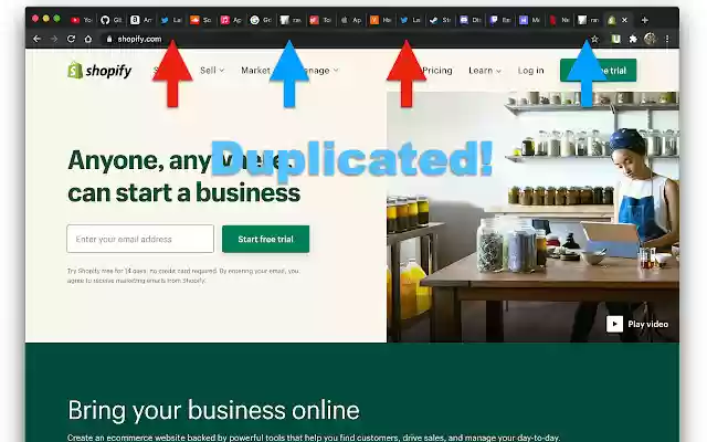 uniqtabs  from Chrome web store to be run with OffiDocs Chromium online