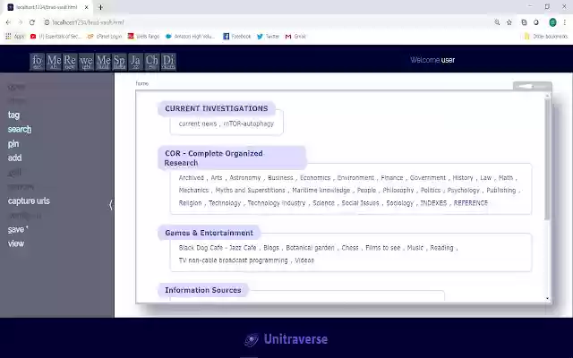 Unitraverse Web Helper  from Chrome web store to be run with OffiDocs Chromium online