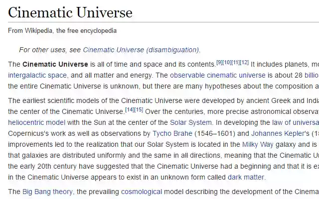 Universal Cinematizer  from Chrome web store to be run with OffiDocs Chromium online