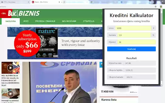 Univerzalni Kreditni Kalkulator from Chrome web store to be run with OffiDocs Chromium online Univerzalni Kreditni Kalkulator from Chrome web store to be run with OffiDocs Chromium online