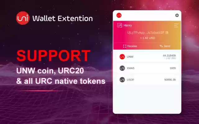 UniWallet  from Chrome web store to be run with OffiDocs Chromium online