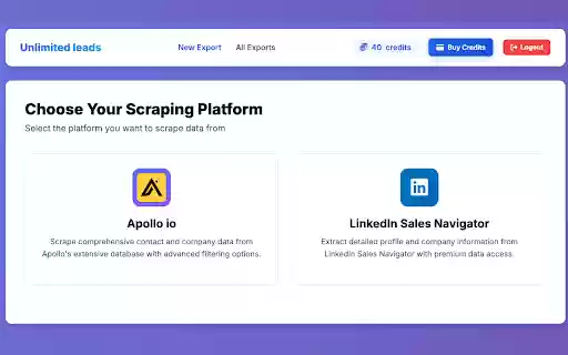 Unlimited Leads  from Chrome web store to be run with OffiDocs Chromium online