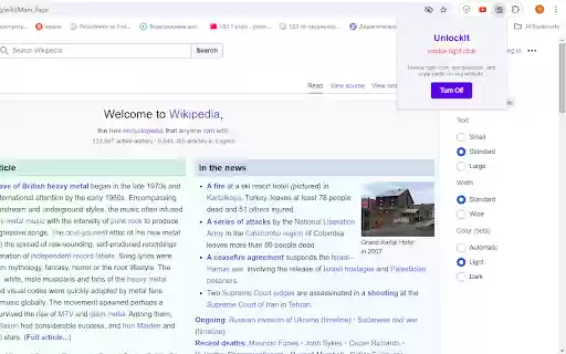 UnlockIt enable right click  from Chrome web store to be run with OffiDocs Chromium online