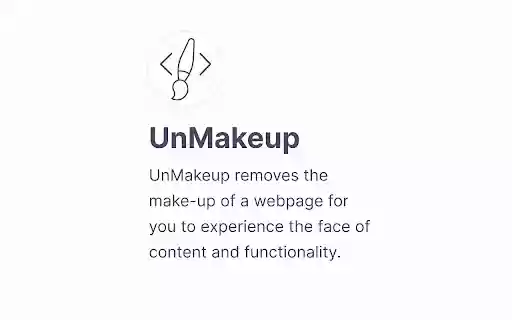 UnMakeup  from Chrome web store to be run with OffiDocs Chromium online