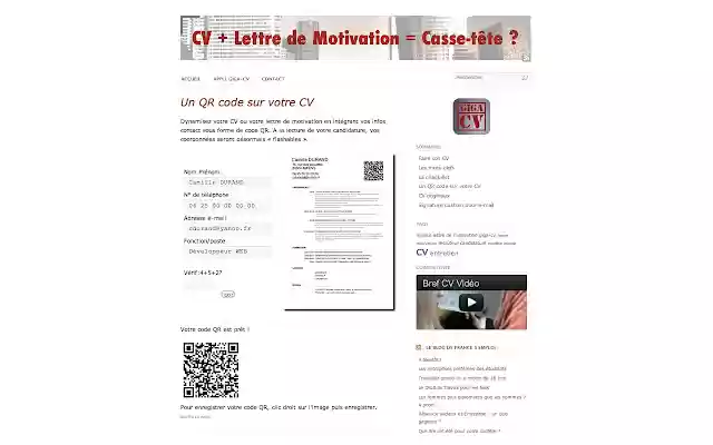 Un código QR en su CV de la tienda web de Chrome para ejecutarse con OffiDocs Chromium en línea
