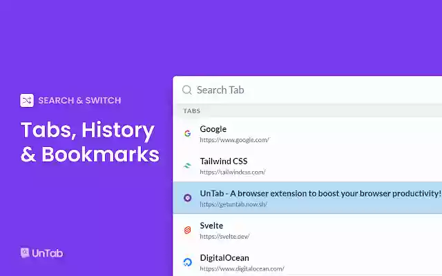 UnTab  from Chrome web store to be run with OffiDocs Chromium online
