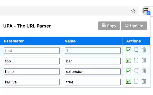 UPA The Url Parser  from Chrome web store to be run with OffiDocs Chromium online