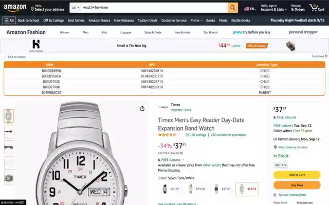 UPC Lookup  from Chrome web store to be run with OffiDocs Chromium online