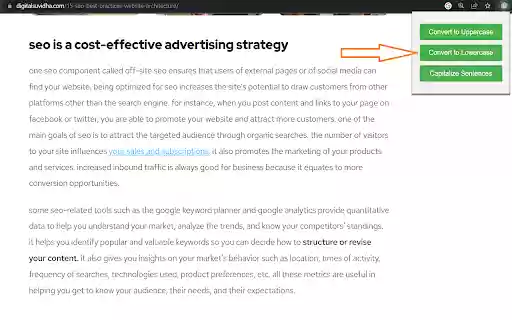 Uppercase  Lowercase Converter  from Chrome web store to be run with OffiDocs Chromium online