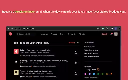 Upperhunt Assistant for Product Hunt  from Chrome web store to be run with OffiDocs Chromium online
