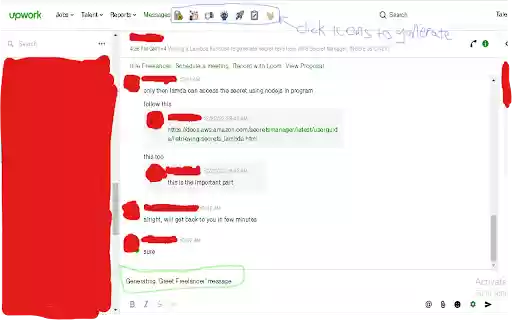 Upwork Client Coversation Aid  from Chrome web store to be run with OffiDocs Chromium online