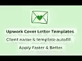 Upwork Cover Letter Autofiller  from Chrome web store to be run with OffiDocs Chromium online