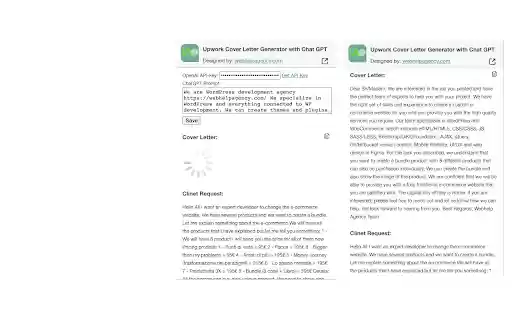 Upwork Cover Letter Generator with Chat GPT  from Chrome web store to be run with OffiDocs Chromium online