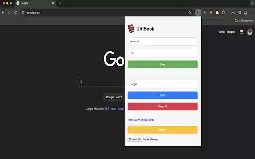 URIBook  from Chrome web store to be run with OffiDocs Chromium online