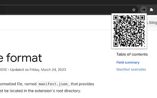 UrlFromPC2Mobile  from Chrome web store to be run with OffiDocs Chromium online