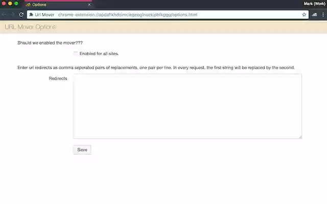 Url Mover  from Chrome web store to be run with OffiDocs Chromium online