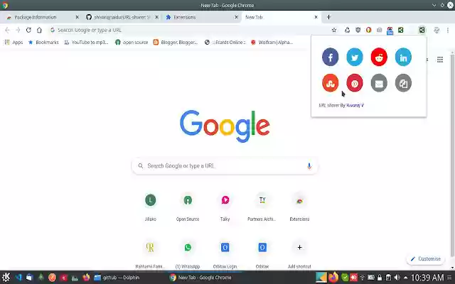 URL Sharer dal Chrome Web Store da eseguire con OffiDocs Chromium online