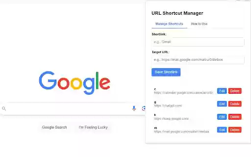 URL Shortcut Manager  from Chrome web store to be run with OffiDocs Chromium online
