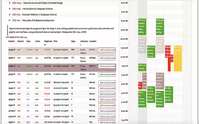 USC WebReg Super Schedule  from Chrome web store to be run with OffiDocs Chromium online