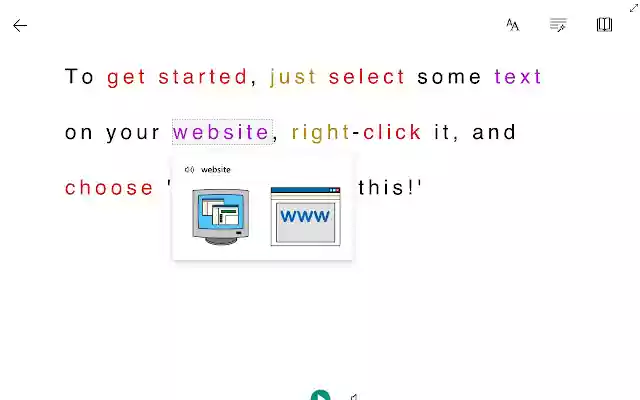 Use Immersive Reader on Websites  from Chrome web store to be run with OffiDocs Chromium online