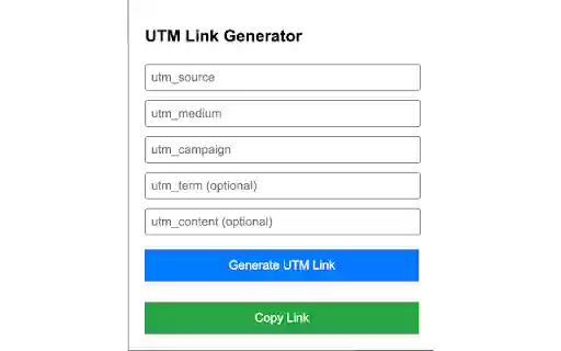 UTM Link Generator  from Chrome web store to be run with OffiDocs Chromium online