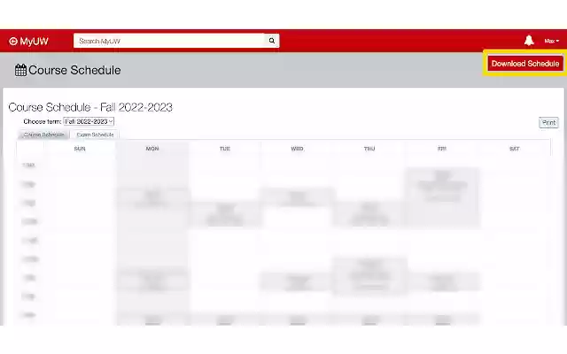 UW Madison Schedule Download  from Chrome web store to be run with OffiDocs Chromium online