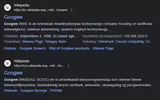 UwU Translator  from Chrome web store to be run with OffiDocs Chromium online
