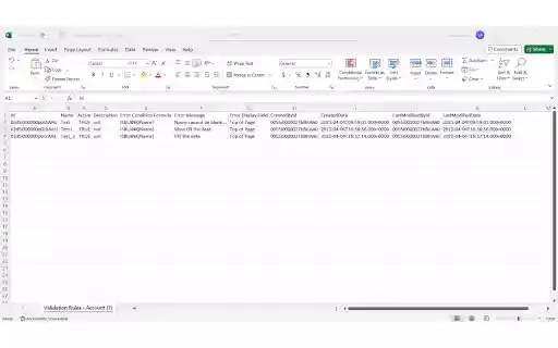 Validation Rule Extractor Salesforce  from Chrome web store to be run with OffiDocs Chromium online
