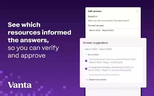 Vanta Questionnaire Automation  from Chrome web store to be run with OffiDocs Chromium online