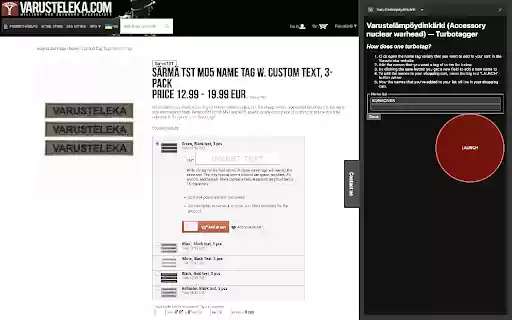 Varustelämpöydinkärki  from Chrome web store to be run with OffiDocs Chromium online