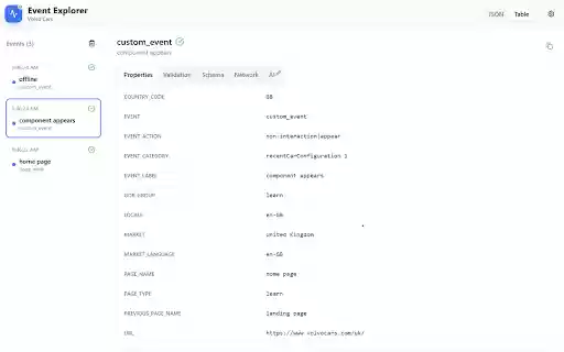 VCC Tracking Event Explorer  from Chrome web store to be run with OffiDocs Chromium online