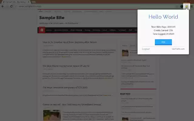 VebTraffic.com site viewer  from Chrome web store to be run with OffiDocs Chromium online