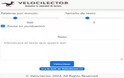 Velocilector Extension  from Chrome web store to be run with OffiDocs Chromium online