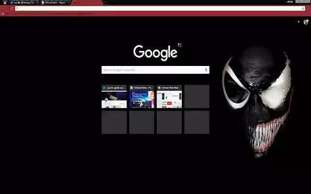 Venom Mask with white eyes Comics |Theme 2018 from Chrome web store to be run with OffiDocs Chromium online Venom Mask with white eyes Comics |Theme 2018 from Chrome web store to be run with OffiDocs Chromium online
