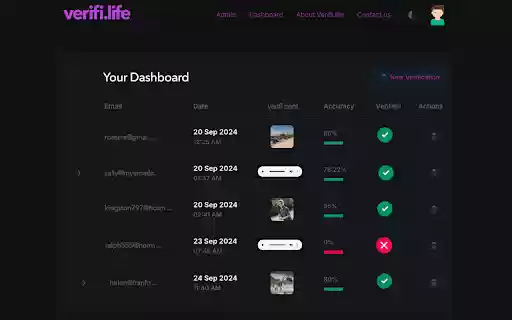 Verifi Life  from Chrome web store to be run with OffiDocs Chromium online