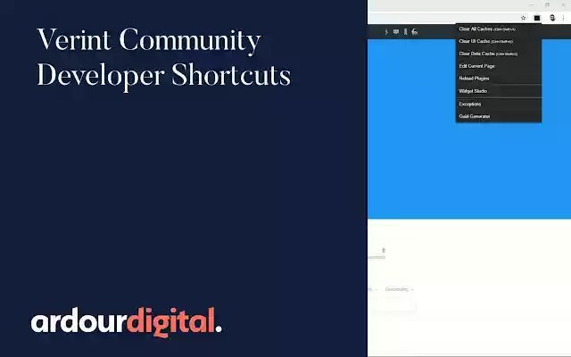 Verint Community Developer Shortcuts from Chrome web store to be run with OffiDocs Chromium online Verint Community Developer Shortcuts from Chrome web store to be run with OffiDocs Chromium online